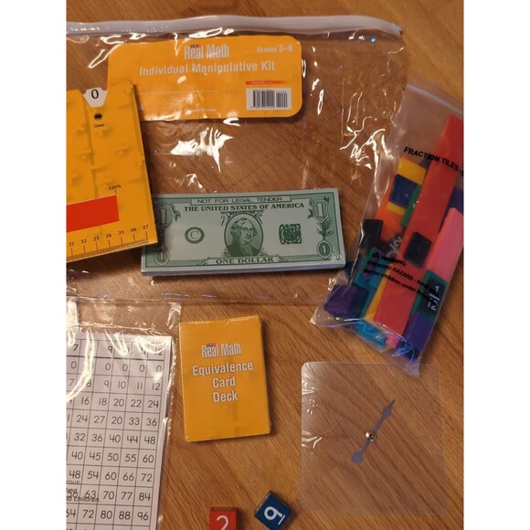 SRA Real Math Individual Manipulative Kit Grades 3-6 McGraw Hill Homeschool - Picture 6 of 9